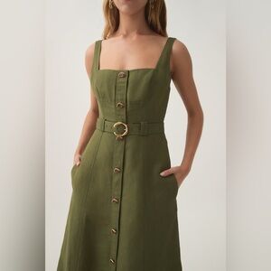 NEW: AJE Axle Utility Midi Dress - US 6